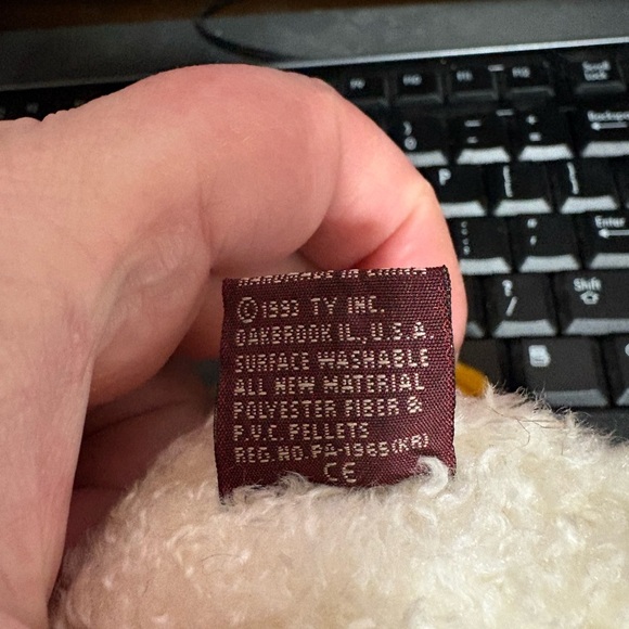 Ty Beanie Babies GEORGETTE Goose Attic Treasure 1993 Retired Jointed Red Tag. - Picture 4 of 4